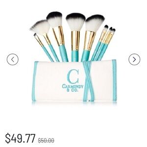 Carmindy and Co. 8 piece makeup cosmetics brush set with carrying case NEW